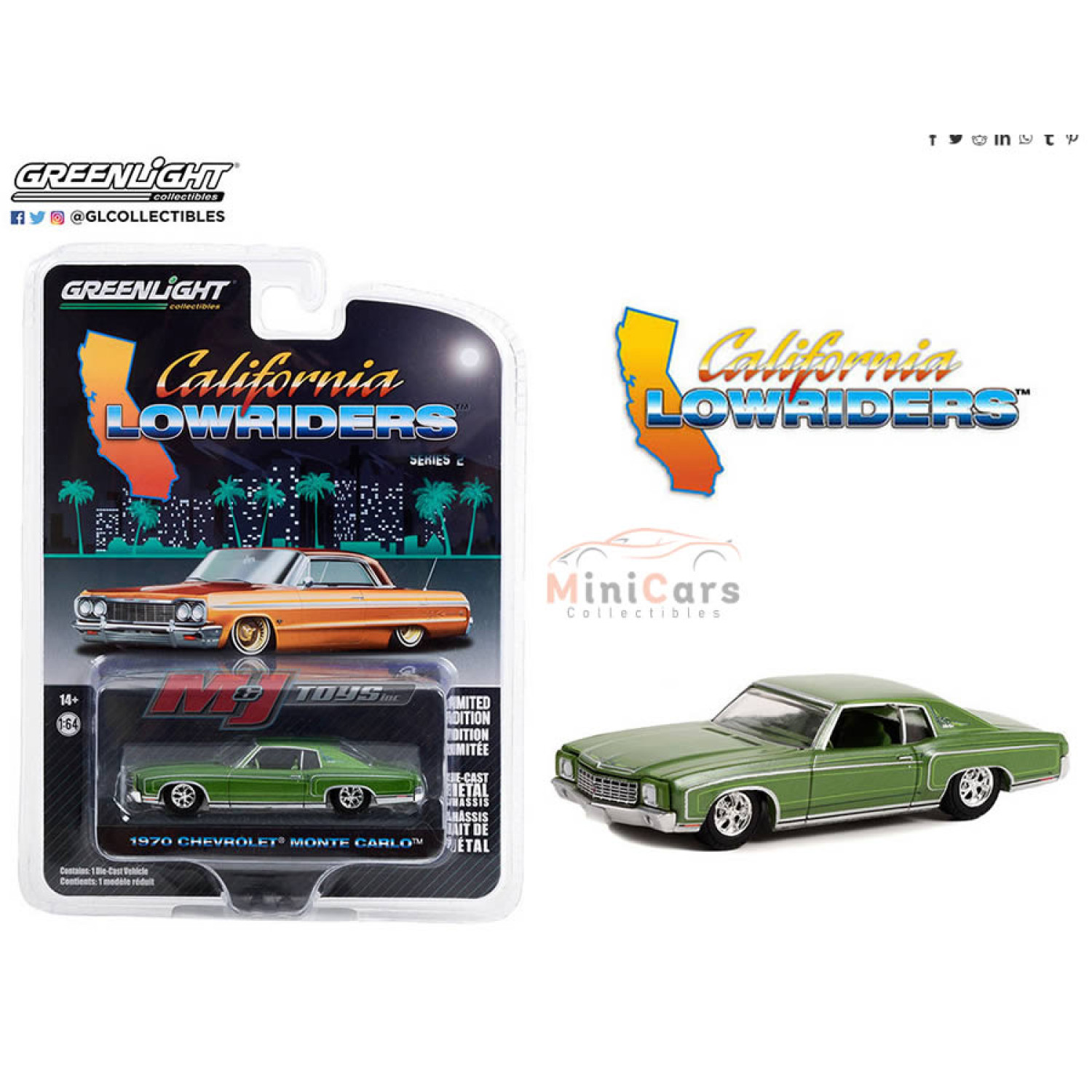 1970 Chevy Monte Carlo SS Green - California Lowriders S2