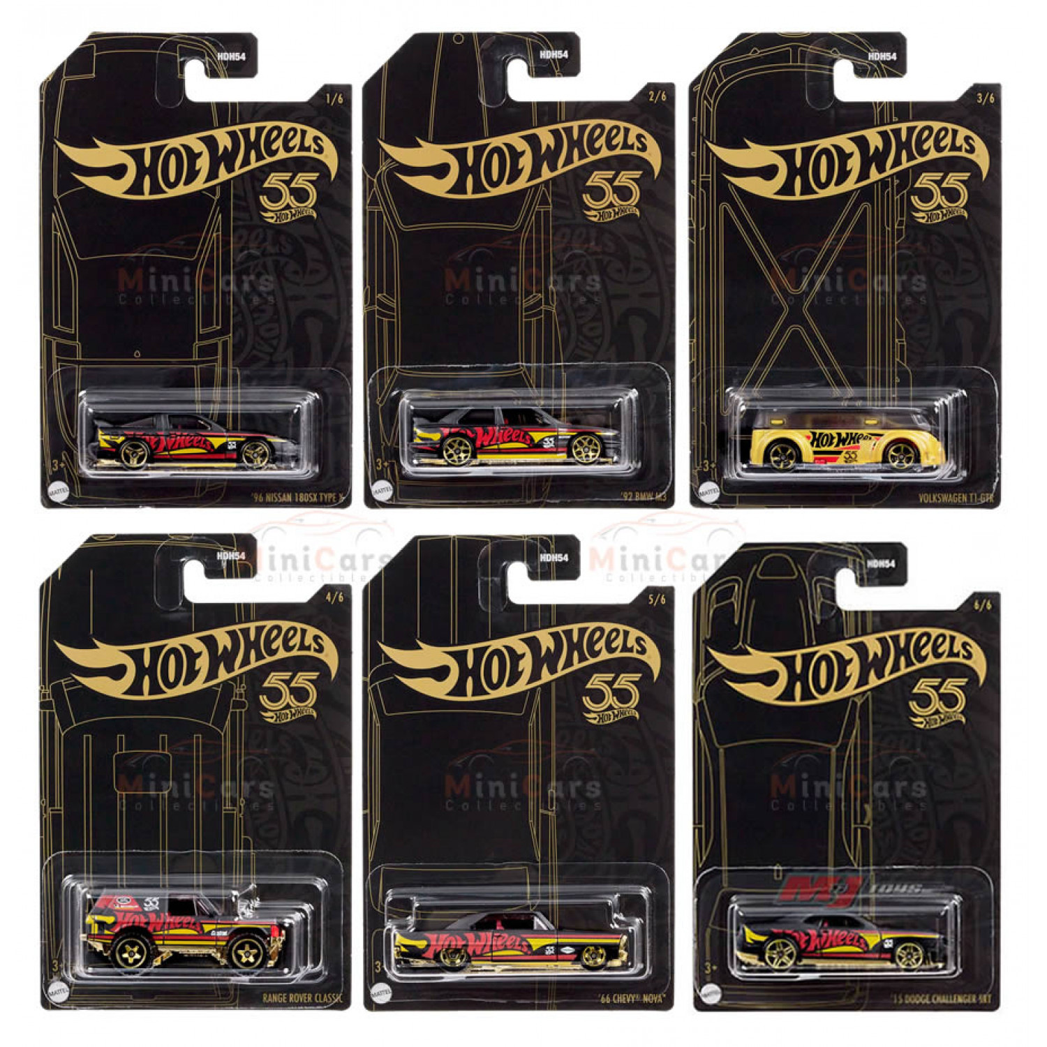FULL SET Hot Wheels 55th Anniversary  With Chase